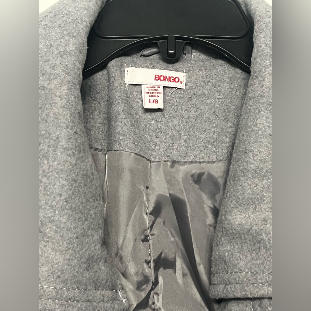 BONGO Women's Charcoal Pea Coat - Picture 3 of 9